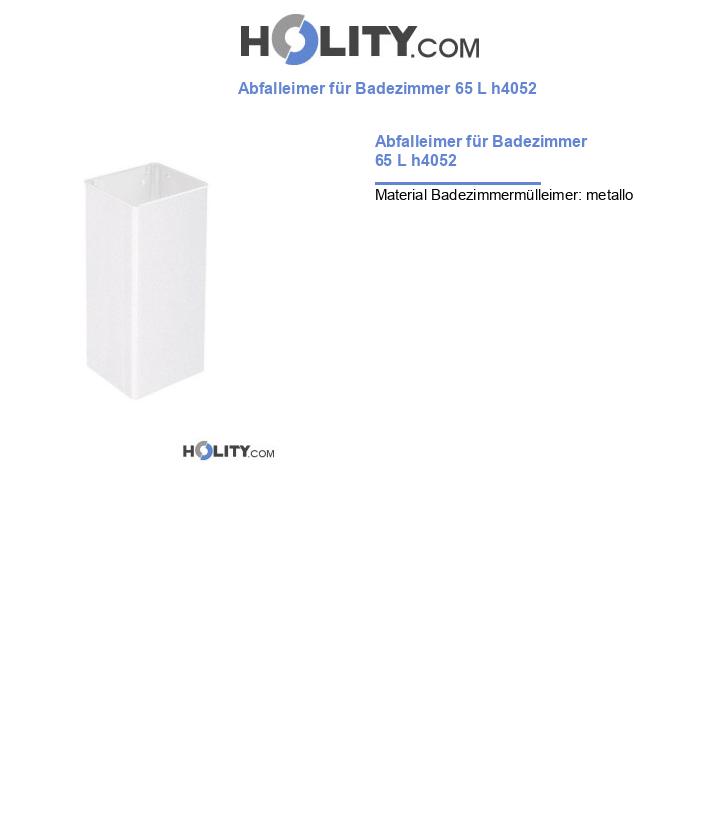 Abfalleimer für Badezimmer 65 L h4052