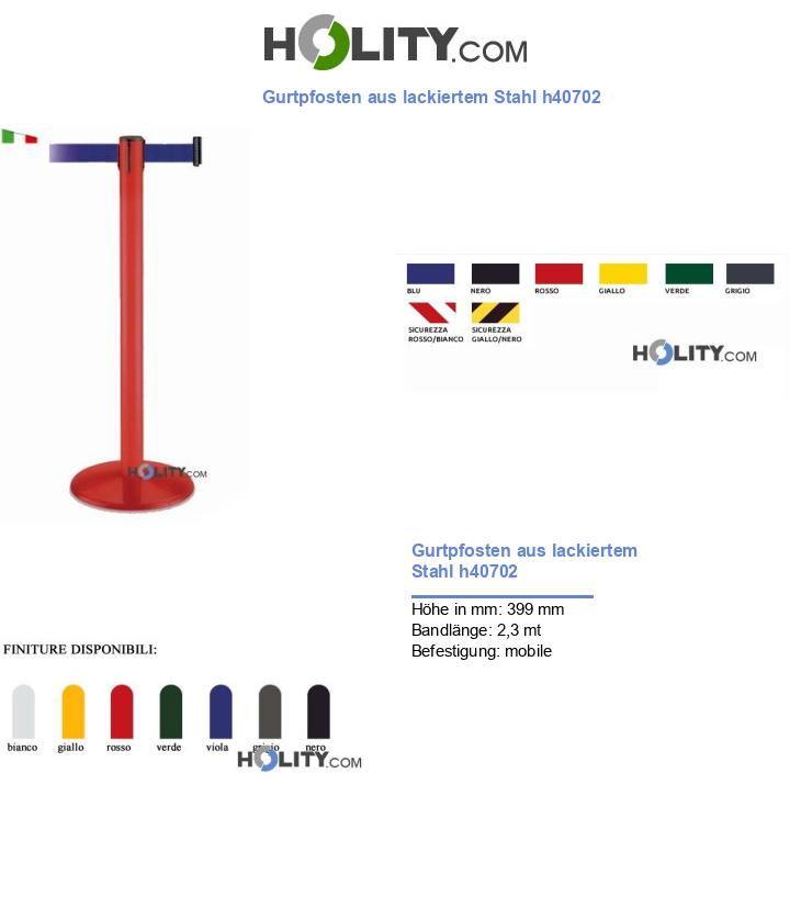 Gurtpfosten aus lackiertem Stahl h40702