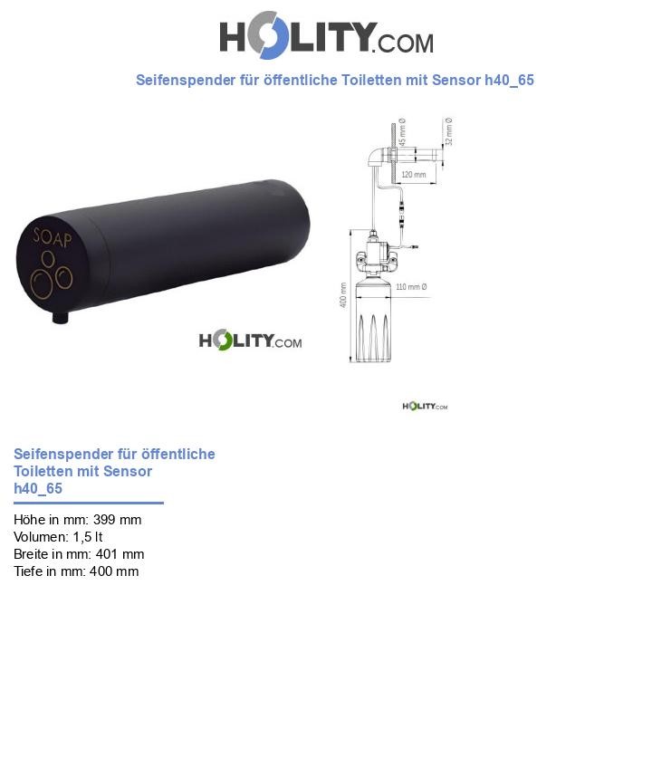 Seifenspender für öffentliche Toiletten mit Sensor h40_65