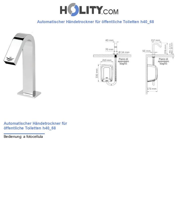 Automatischer Händetrockner für öffentliche Toiletten h40_68