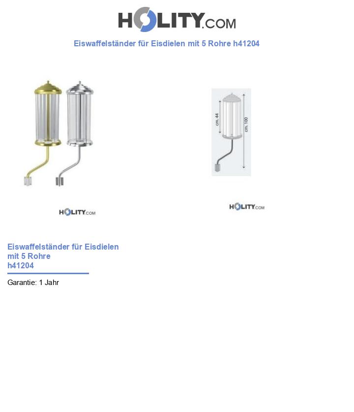 Eiswaffelständer für Eisdielen mit 5 Rohre h41204