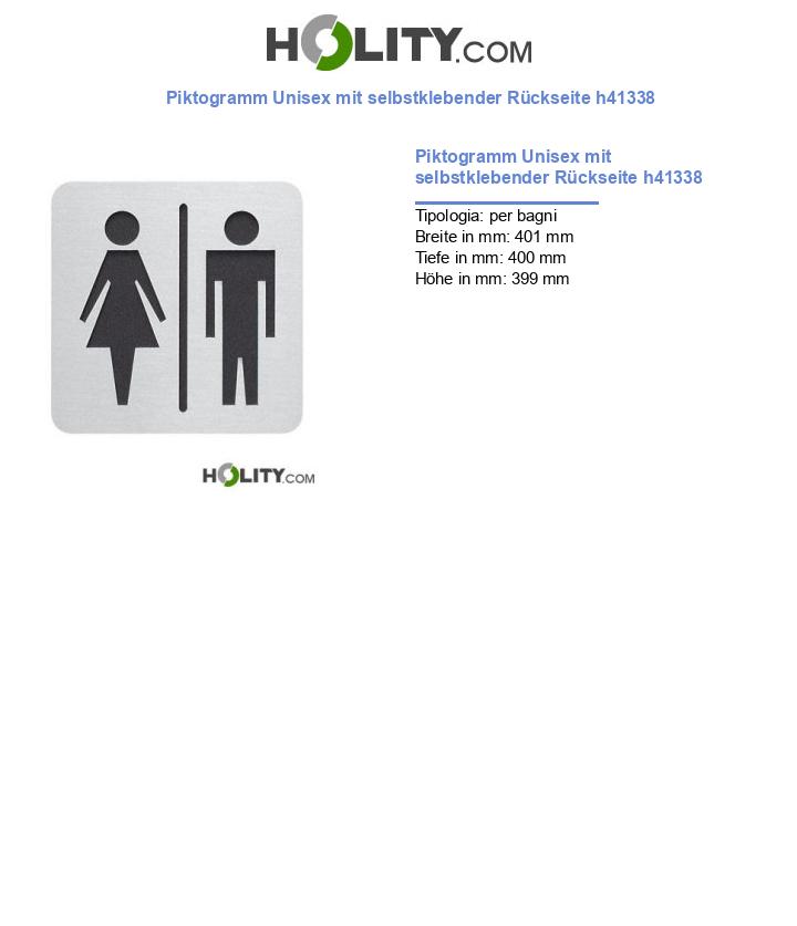 Piktogramm Unisex mit selbstklebender Rückseite h41338