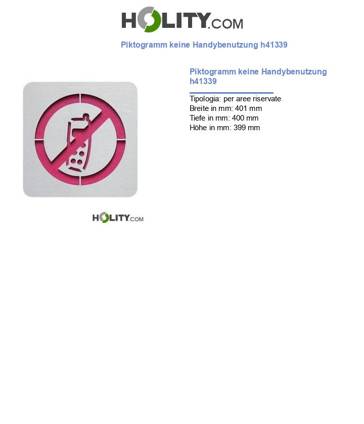 Piktogramm keine Handybenutzung h41339