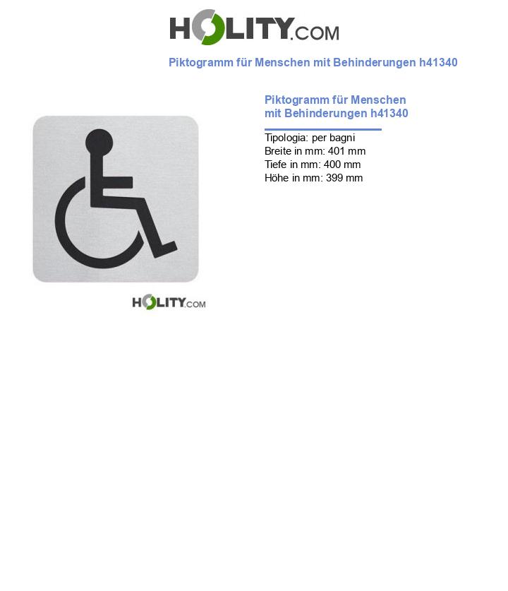 Piktogramm für Menschen mit Behinderungen h41340