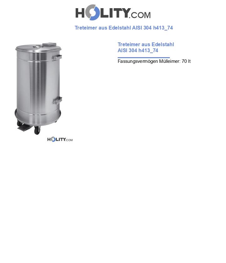 Treteimer aus Edelstahl AISI 304 h413_74