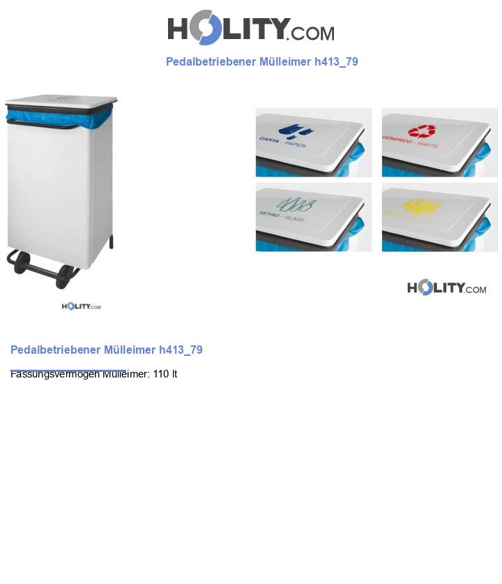 Pedalbetriebener Mülleimer h413_79