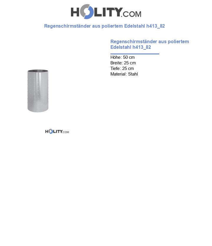 Regenschirmständer aus poliertem Edelstahl h413_82