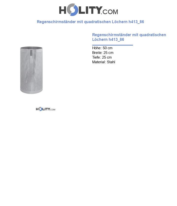 Regenschirmständer mit quadratischen Löchern h413_86