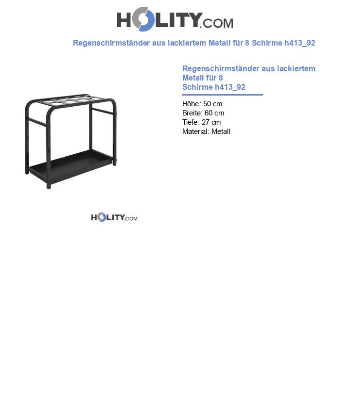 Regenschirmständer aus lackiertem Metall für 8 Schirme h413_92