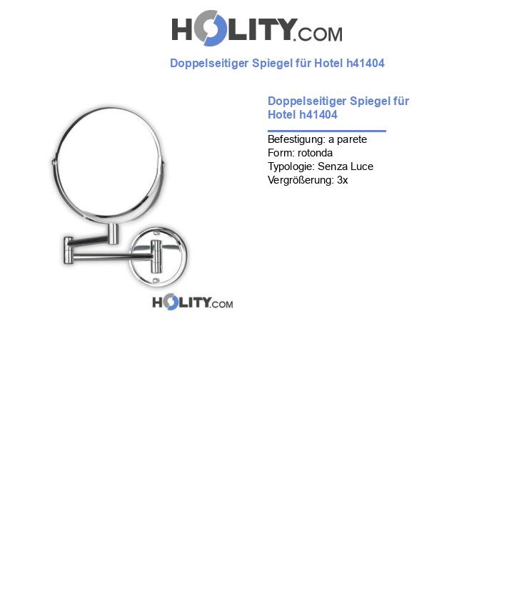 Doppelseitiger Spiegel für Hotel h41404