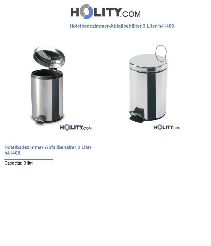Hotelbadezimmer-Abfallbehälter 3 Liter h41408