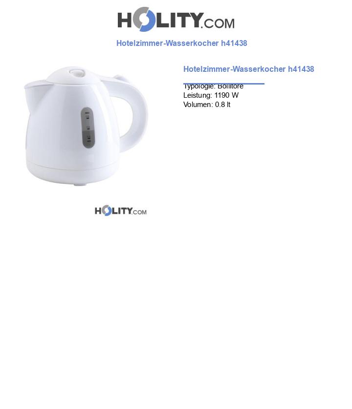 Hotelzimmer-Wasserkocher h41438