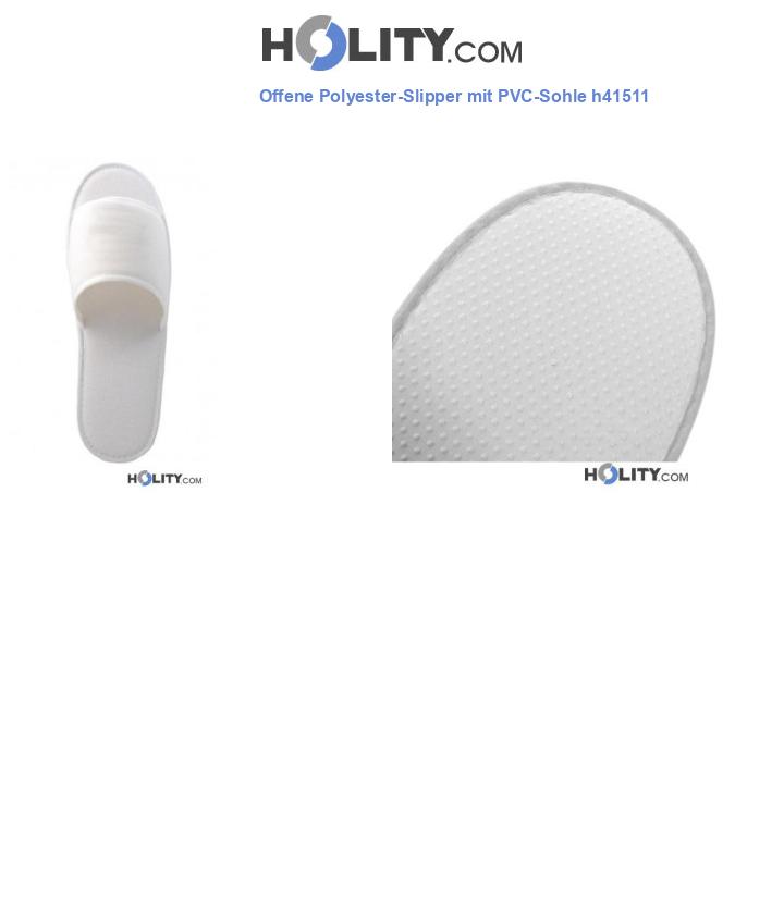 Offene Polyester-Slipper mit PVC-Sohle h41511
