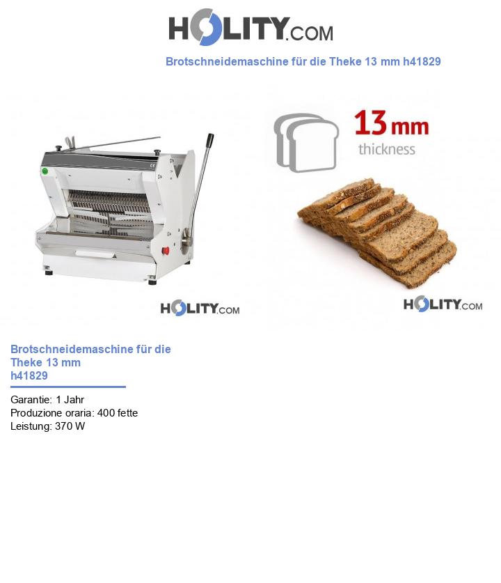 Brotschneidemaschine für die Theke 13 mm h41829