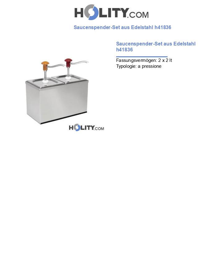 Saucenspender-Set aus Edelstahl h41836