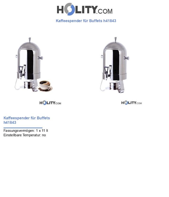 Kaffeespender für Buffets h41843