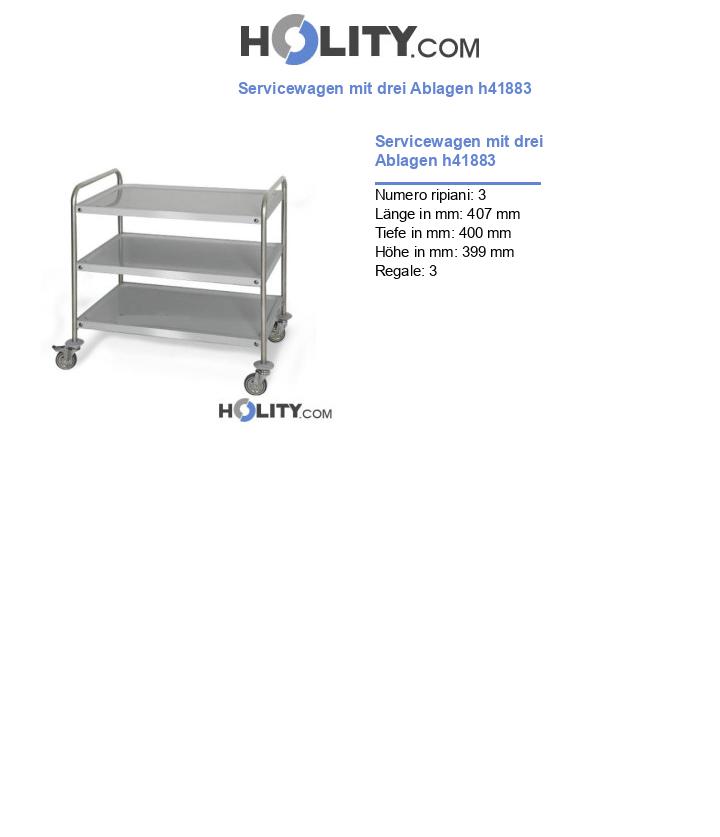 Servicewagen mit drei Ablagen h41883