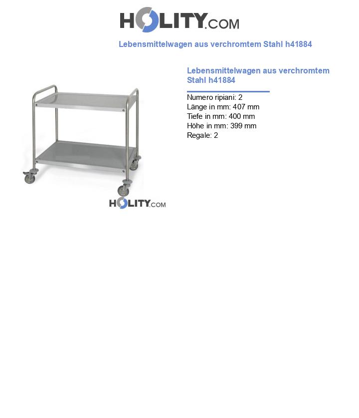 Lebensmittelwagen aus verchromtem Stahl h41884