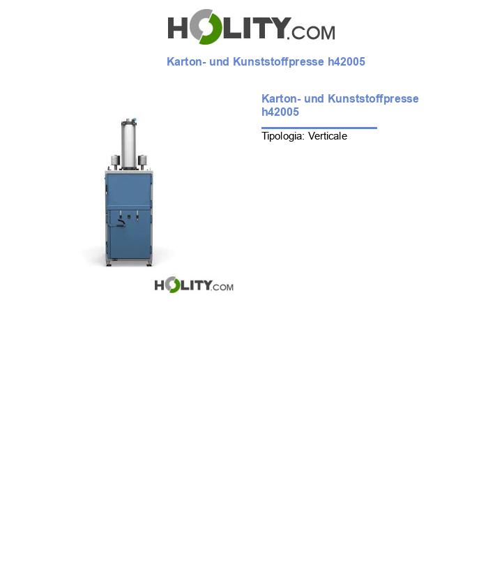 Karton- und Kunststoffpresse h42005