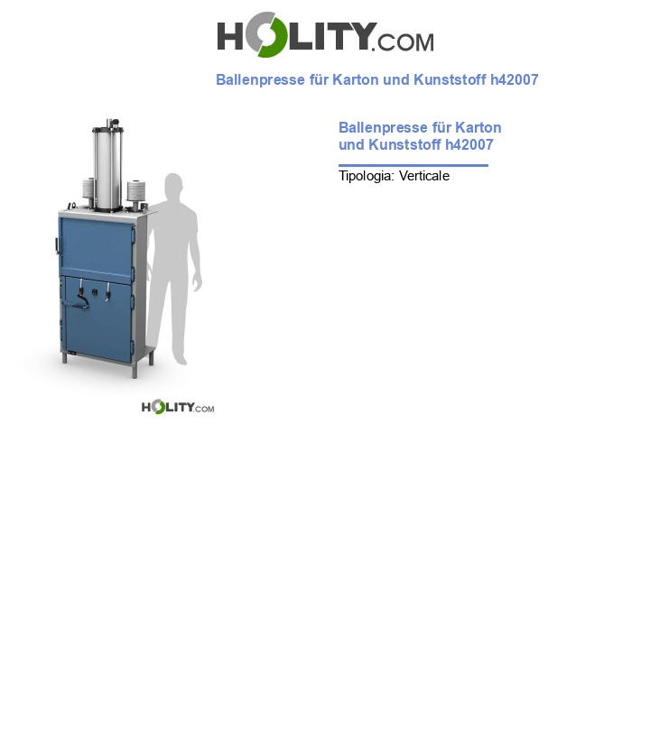 Ballenpresse für Karton und Kunststoff h42007