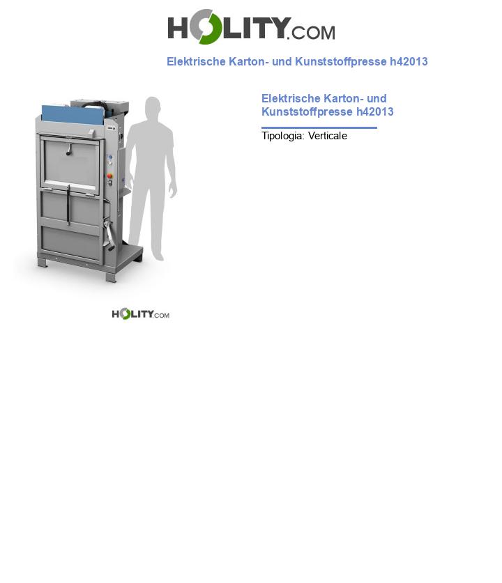 Elektrische Karton- und Kunststoffpresse h42013