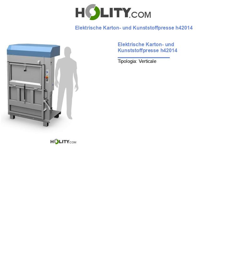 Elektrische Karton- und Kunststoffpresse h42014