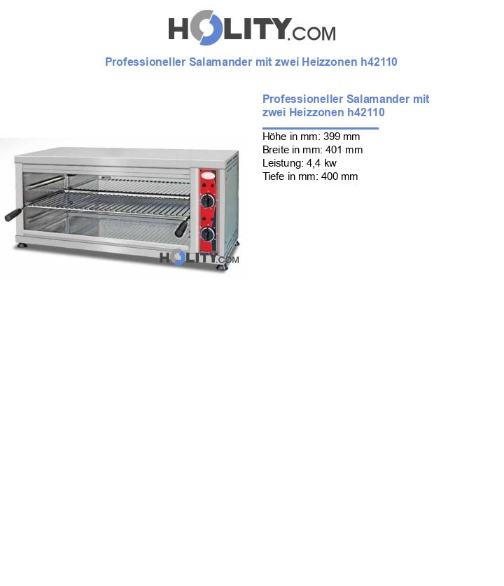Professioneller Salamander mit zwei Heizzonen h42110