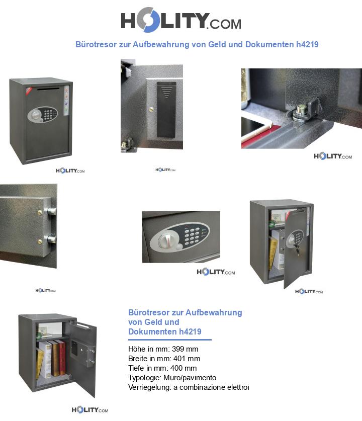 Bürotresor zur Aufbewahrung von Geld und Dokumenten h4219