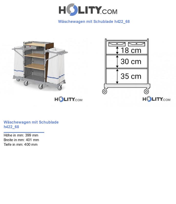 Wäschewagen mit Schublade h422_68