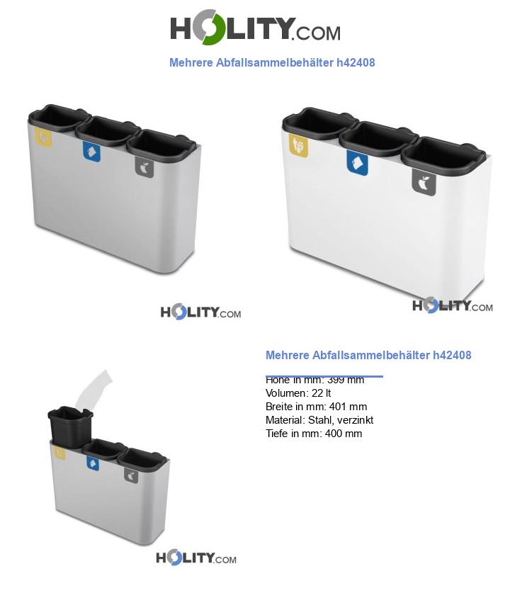 Mehrere Abfallsammelbehälter h42408