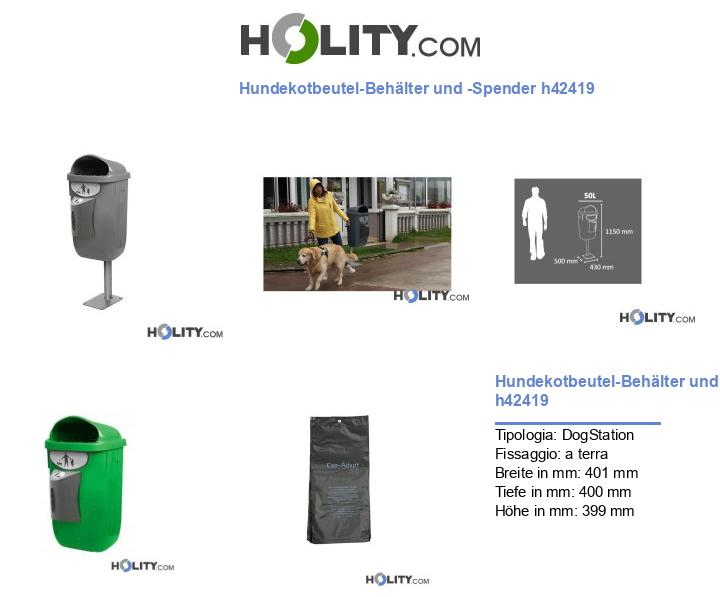 Hundekotbeutel-Behälter und -Spender h42419