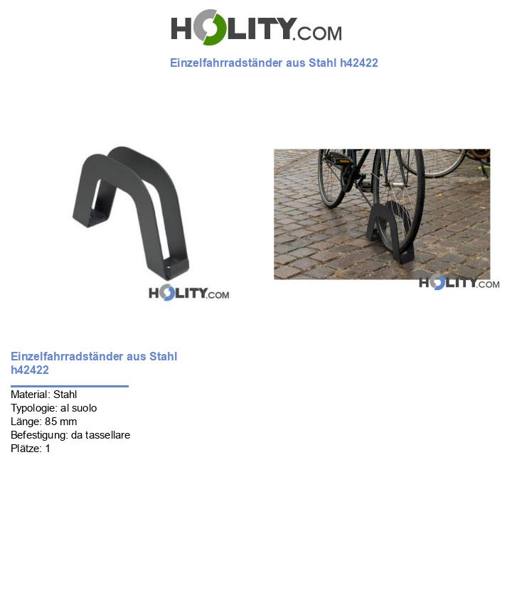 Einzelfahrradständer aus Stahl h42422