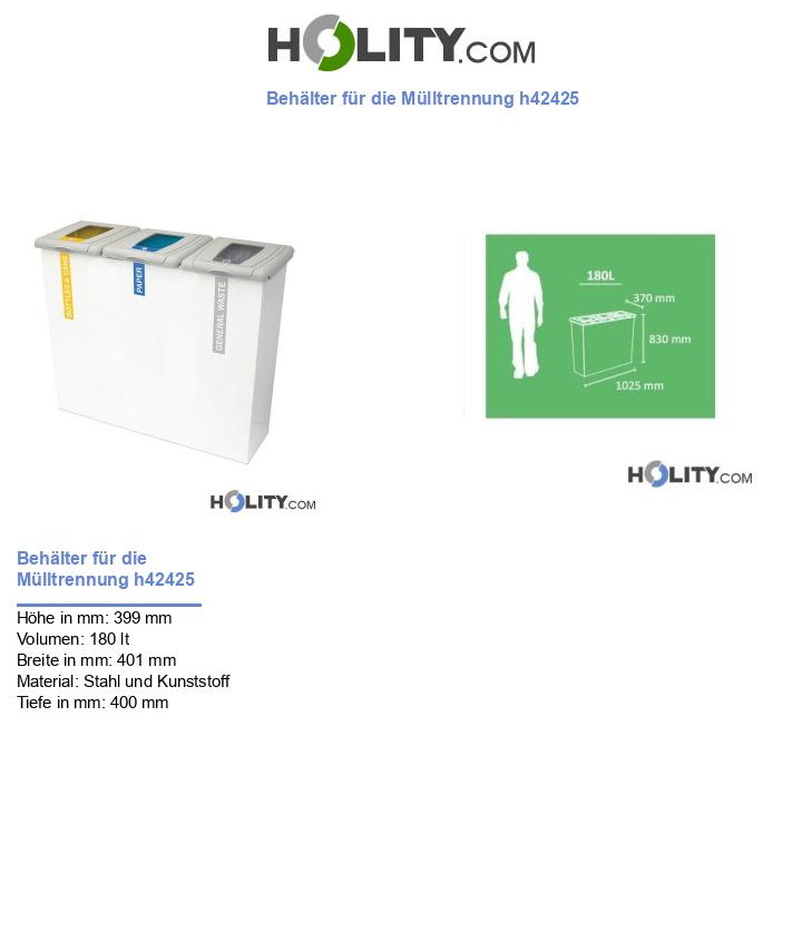 Behälter für die Mülltrennung h42425