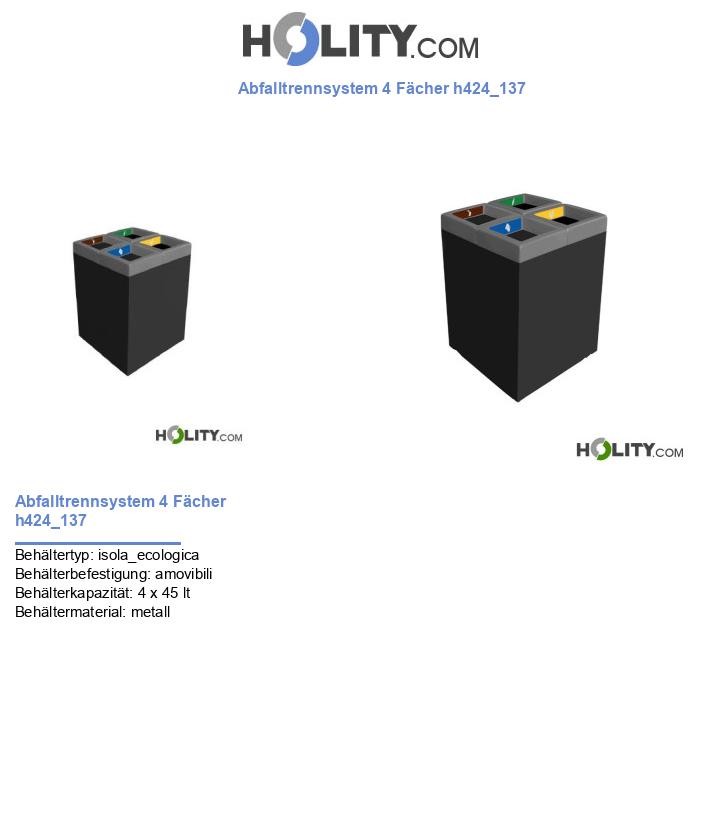 Abfalltrennsystem 4 Fächer h424_137