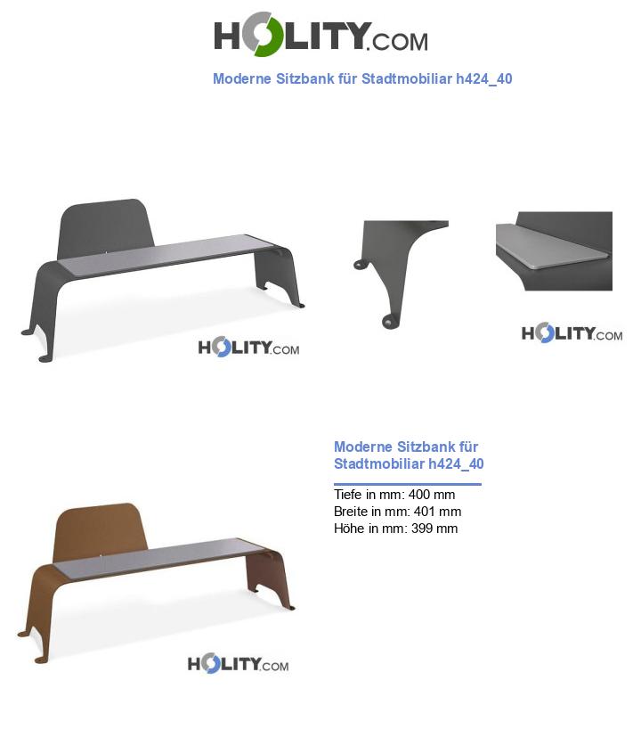 Moderne Sitzbank für Stadtmobiliar h424_40