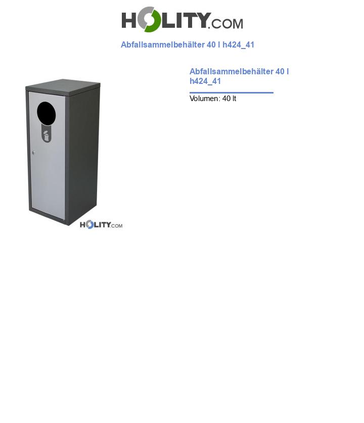 Abfallsammelbehälter 40 l h424_41