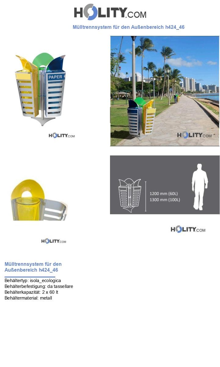 Mülltrennsystem für den Außenbereich h424_46