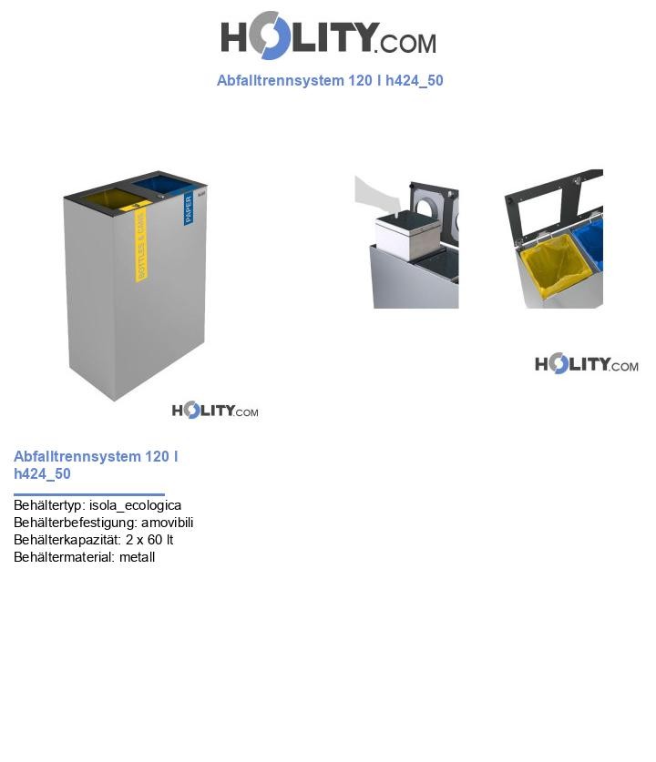 Abfalltrennsystem 120 l h424_50