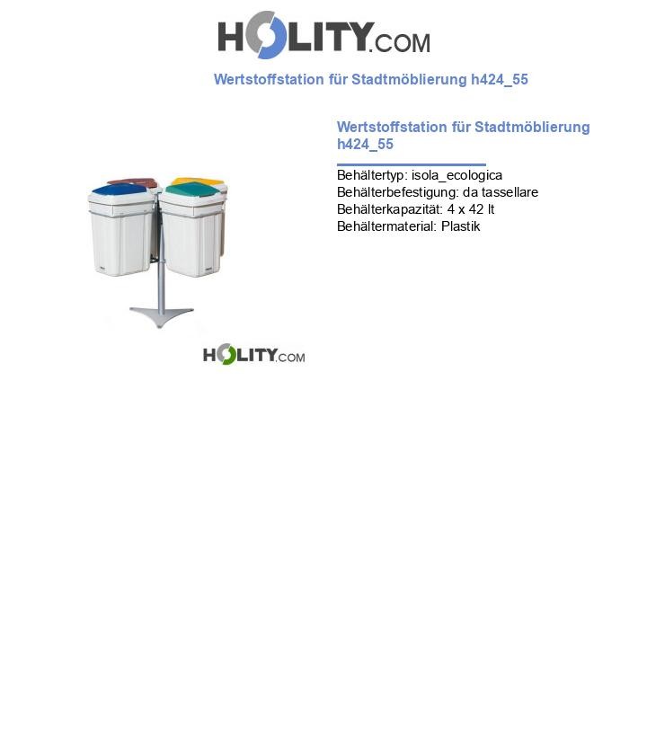 Wertstoffstation für Stadtmöblierung h424_55