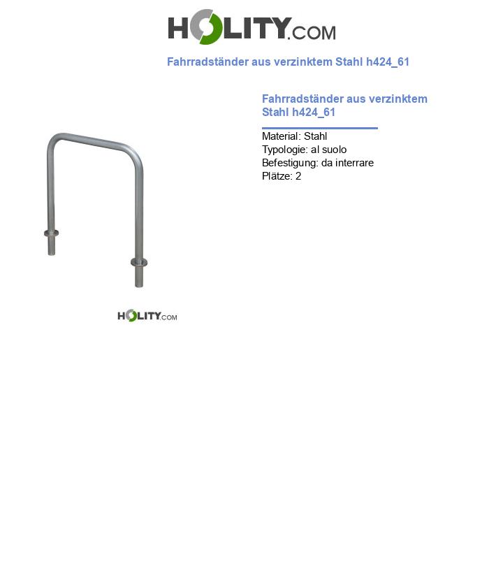 Fahrradständer aus verzinktem Stahl h424_61