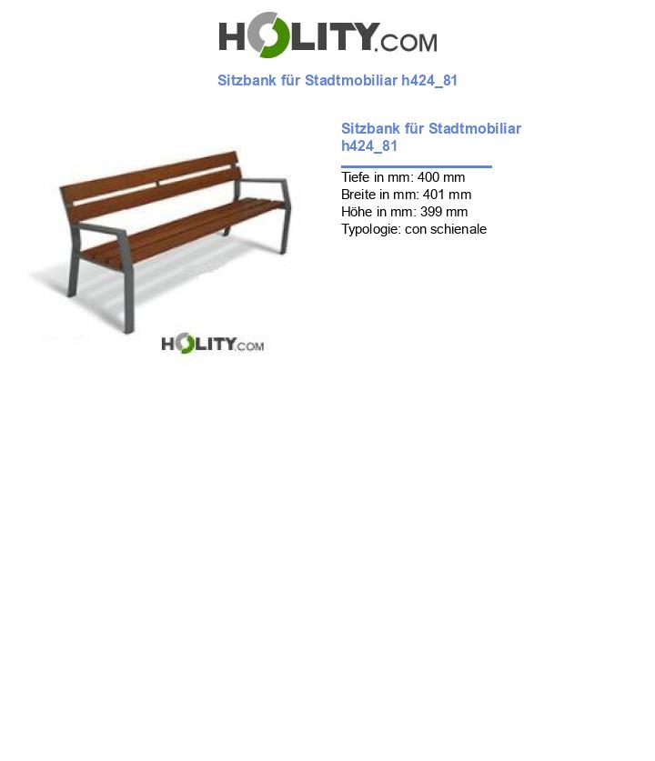Sitzbank für Stadtmobiliar h424_81