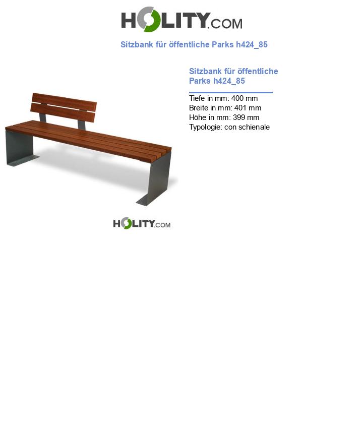 Sitzbank für öffentliche Parks h424_85
