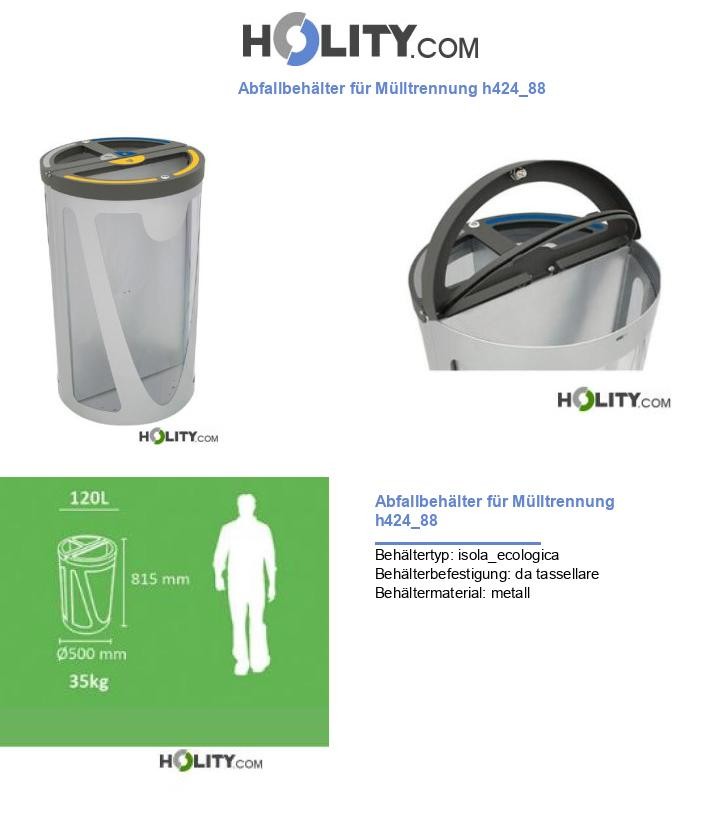 Abfallbehälter für Mülltrennung h424_88