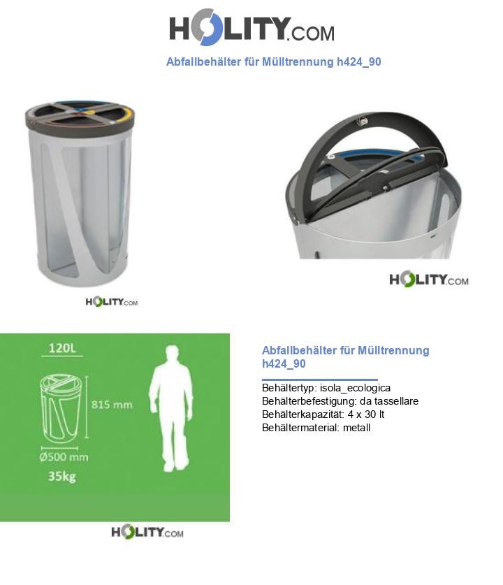 Abfallbehälter für Mülltrennung h424_90