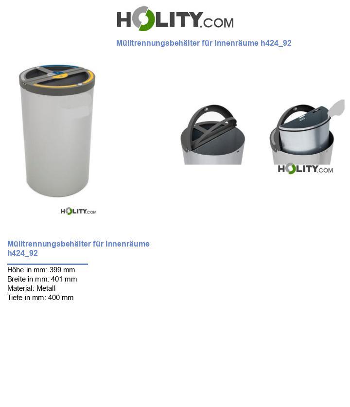 Mülltrennungsbehälter für Innenräume h424_92