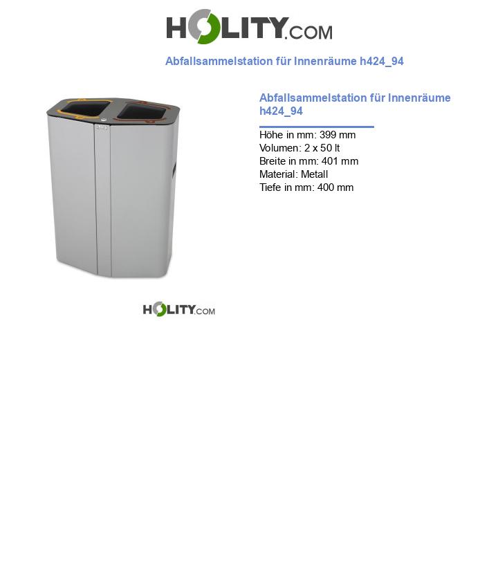 Abfallsammelstation für Innenräume h424_94