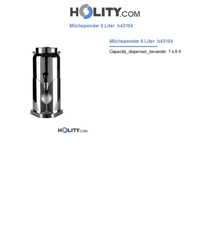 Milchspender 8 Liter  h43104