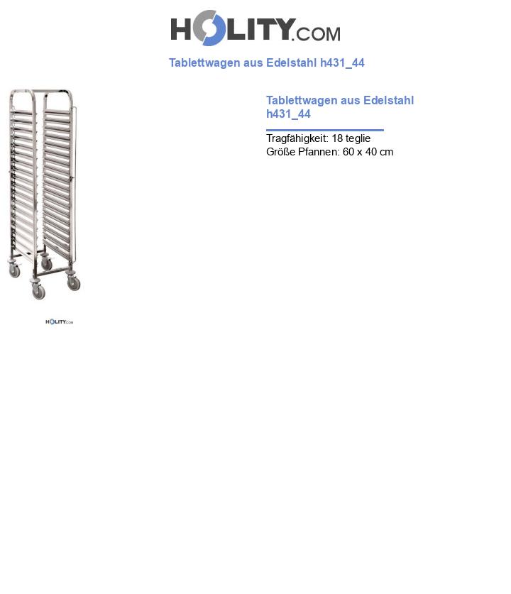 Tablettwagen aus Edelstahl h431_44