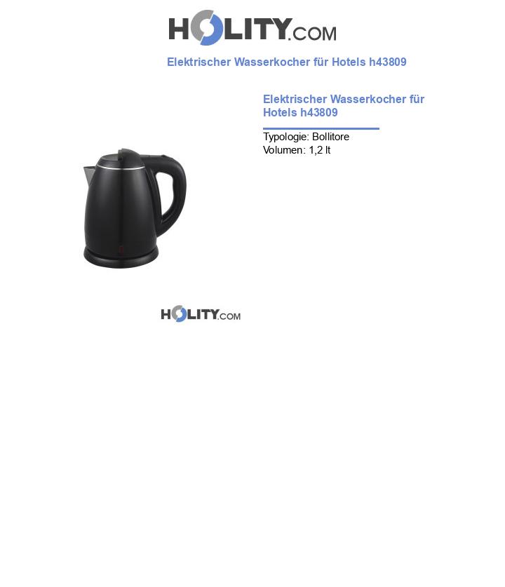 Elektrischer Wasserkocher für Hotels h43809