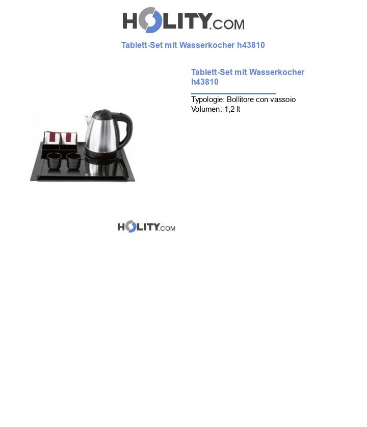 Tablett-Set mit Wasserkocher h43810